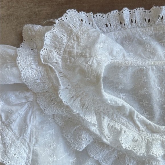 Vintage Ivory Ruffled Blouse - Picture 2 of 9